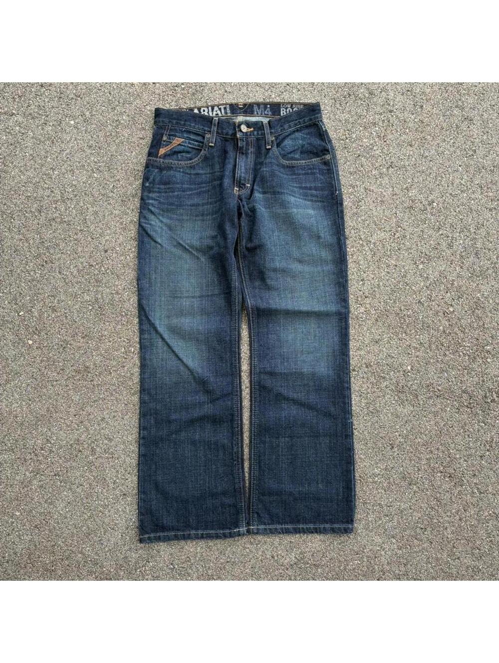 Ariat Men's Navy and Blue Jeans